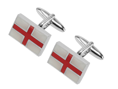 159-7R England St Georges Cross Flag Patriots Cufflinks