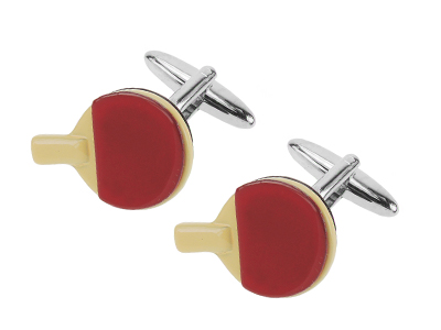 611-14R Mini Table Tennis Bat Sports Novelty Cufflinks