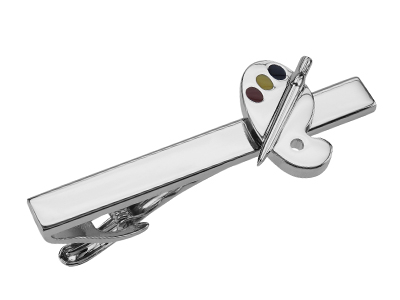 T225-25R Funny Painter Color Palette Tie Clips