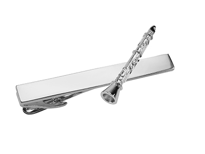 TTN-1182R Unique Music Instrument Flute Tie Clips