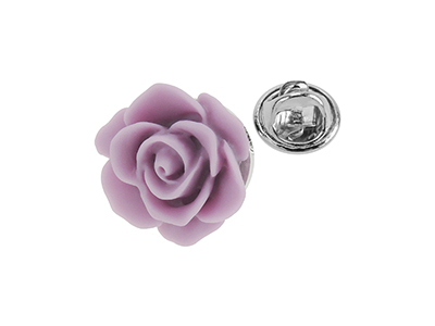 TP1-9R Men Lapel Purple Rose Flower Pins