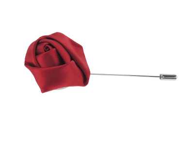 TN-2107R CF-62 Fashion Red Flower Boutonniere Lapel Pins