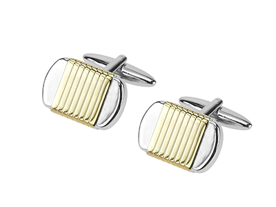 669-16RG Gold Brass Wedding Men Cufflinks