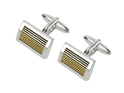 614-10RG Two Tone Cufflinks