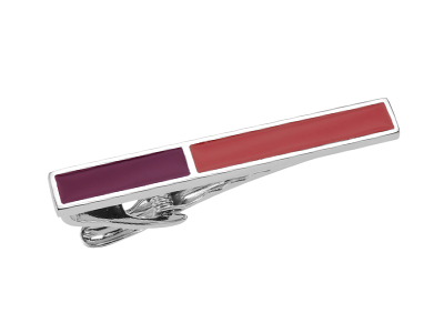 TN-3126R Red and Purple Enamel Tie Clip
