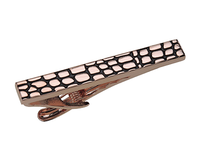 TN-3202Y Fashion Rose Gold Animal Pattern Tie Clip