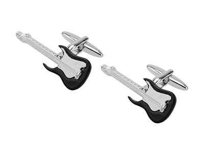 1020-8R Enamel Guitar Cufflinks