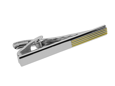 TN-2867RG Silver and Gold Tone Mens Clip