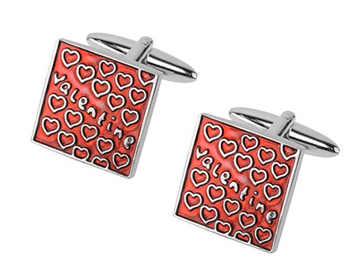 656-21R Heart Valentine Gift Cufflinks