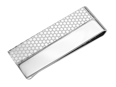 MC1-19R2 #324 Polished and Dotted Money Clip