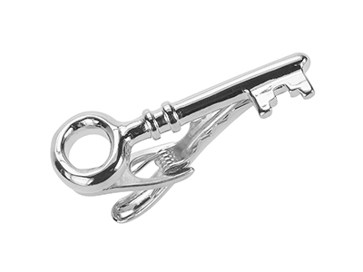 TN-3379R Lovely Design Silver Key Cufflinks