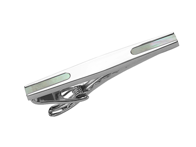 TN-3377R Mother of Pearl Tie Clip Pin