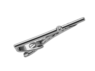 TN-2315 Silver Skinny Fashion Tie Clip