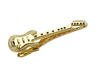 TN-3381G Gold Plated Guitar Design Tie Clips