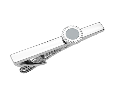 TN-3171R Brass Metal Black Enamel Tie Clips