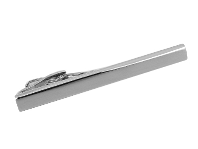 TN-826R2 Brush Silver Plain Metal Tie Clips