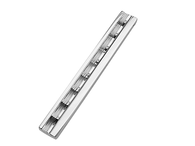 TN-2570R Silver Wavy Lines Metal Tie Clip Bars