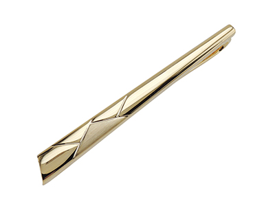 TN-819G2 Gold Triangle Engraved Tie Slide Clips