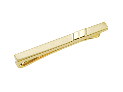 TN-2488G2 Gold Silver Rectangular Tie Clip