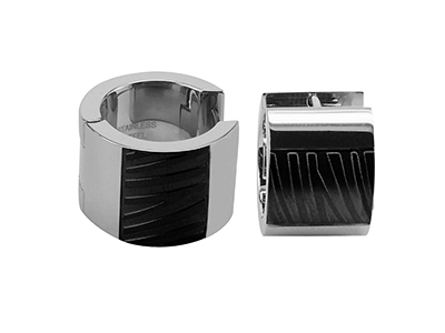 R7-COM-10 Stainless Steel Zebra Texture Rings