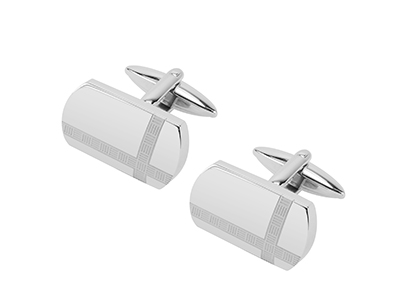 R7-COM-07- Stainless Steel Cross Pattern Cufflinks