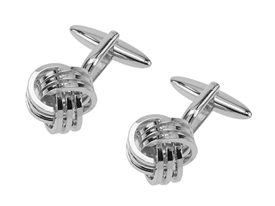 1870-13R Silver Knot Men Cufflinks