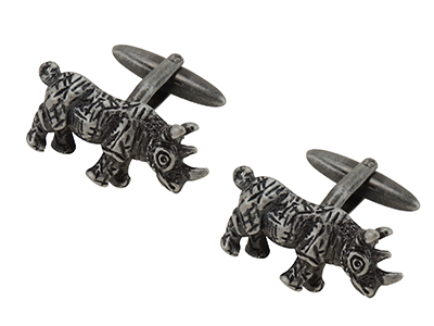 666-5SA Animal Rhinoceros Cufflinks