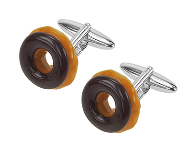 611-9R Chocolate Hamburger Novelty Food Cufflinks