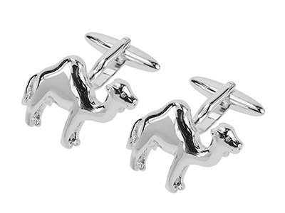 1864-14R Gent Animal Camel Cufflinks Silver