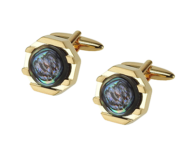 1874-14G1 Semi-precious Stone Abalone Cufflinks