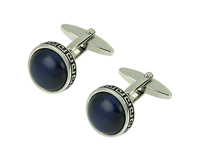 TN-4R Luxury Cufflinks with Black Cateye