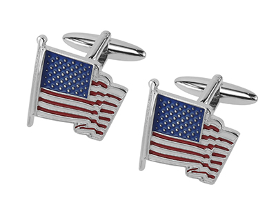 656-9R USA American Flag Cufflinks