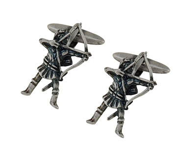 1871-12SA Ancient Men Shooting Cufflinks