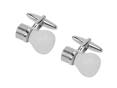 206-10R Funny Light Lamp Bulb Novelty Cufflinks