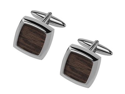 630-22R Classic Wood Cufflinks