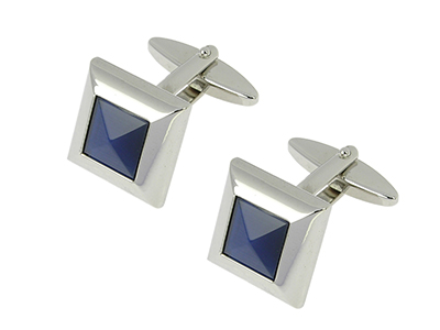 280-19R Antique Cufflinks with Blue Cateye