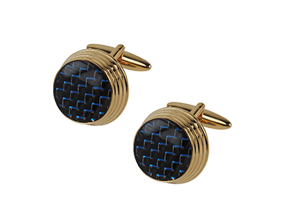 662-12G New Fashion Carbon Fiber Cufflinks