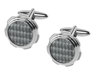 662-11R Carbon Fiber Cufflinks