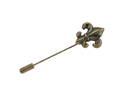 664-9G1A/LP Copper Religious Fleur-de-lis Lapel Pin