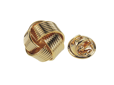 TP62-23G Gold Men Metal Knot Tie Tacks