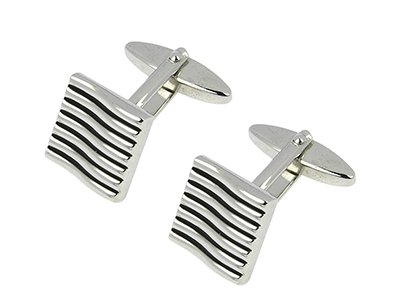 247-28R Groomsmen Engraved Stripe Cufflink