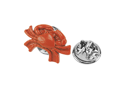 1869-17R/TP Enamel Red Crab Lapel Pin