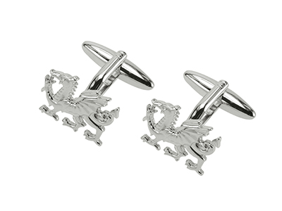 284-3R Silver Dragon Cufflinks