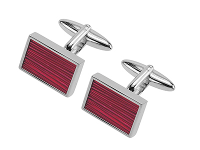 646-10R Bulk Custom Red Enamel Cufflink