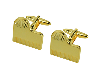 2686-3G Diamond Cut Music Note Piano Cufflink