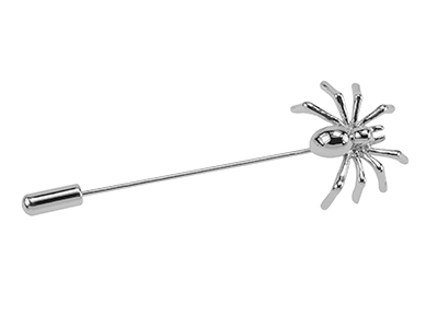 649-14 Silver-Toned Spider Lapel Pin