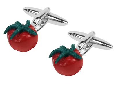 669-11R Enamel Tomato Shirt Cufflinks