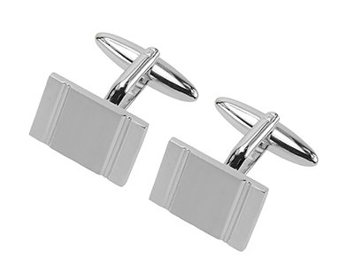 635-12R Silver Shirt Cufflinks