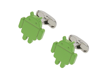 628-8R Android Green Robot Cufflinks