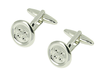 198-16R Round Men Button Cufflinks